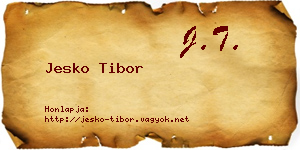 Jesko Tibor névjegykártya
